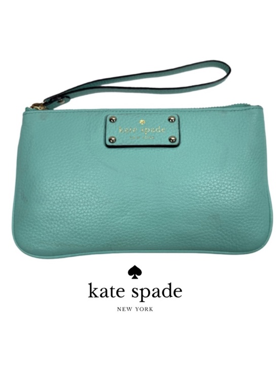 kate spade Handbags - KATE SPADE | Wristlet Top Zip Teal Pebbled Leather Classic Preppy Vacation